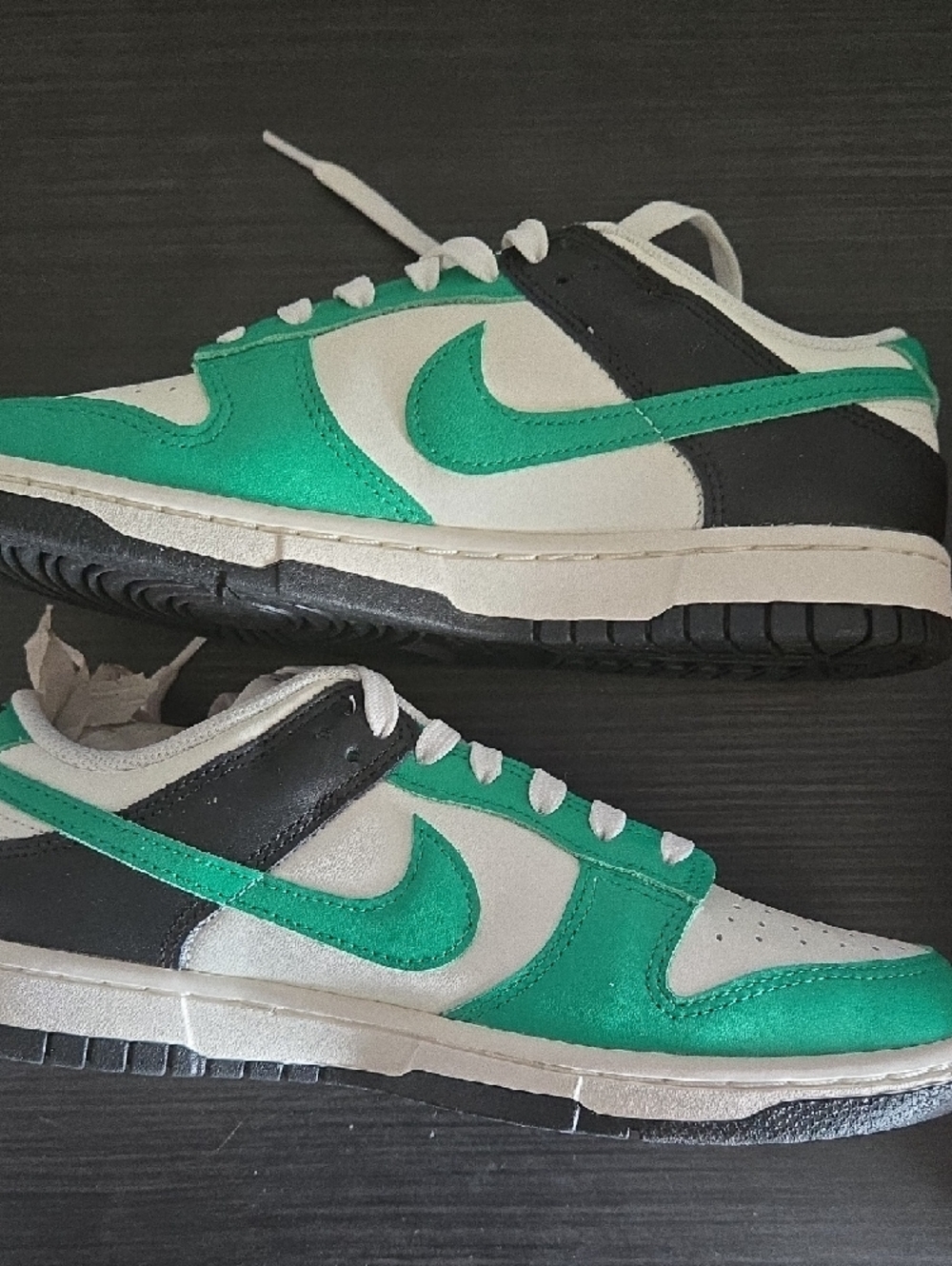 Nike Dunk Low Celtics Style Low-Top Sneakers New Women 9 Men 7.5 New - Picture 2 of 9